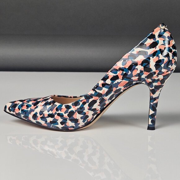 Nine West Flax Patent Pointed Toe Pumps Blue Pink Black - Picture 12 of 16